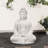 22.75"H MGO White Meditating Buddha Statue