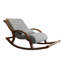 Chaise berçante en bois massif-100709725