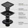 5.91'' Square Grid Shower Drain With Flange