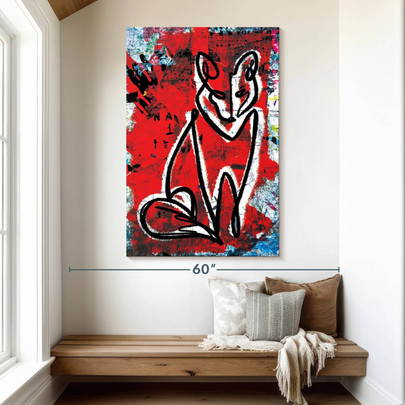 Brampt Abstract Fox, 51" H x 34" W