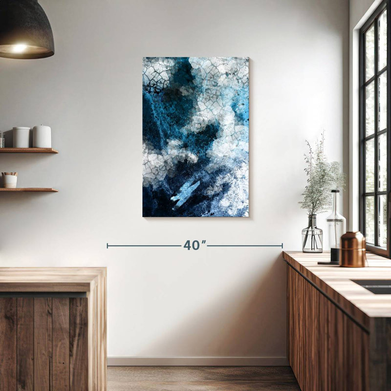 Avery Navy White Abstract, 36" H x 24" W