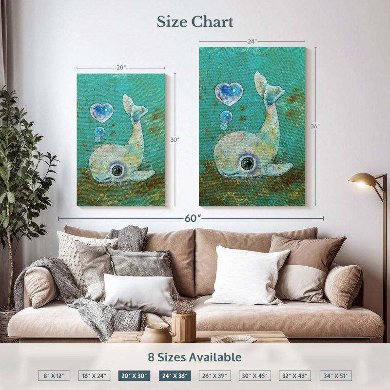 Brampt Baby Whale, 36" H x 24" W