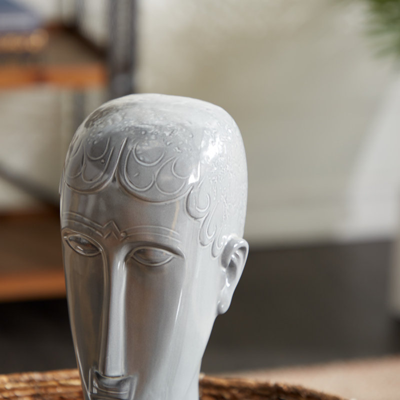 Buste de tête d'homme en céramique Hayashi