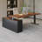 Brown + Black Rectangular Solid Wood desks-738176595-738176593
