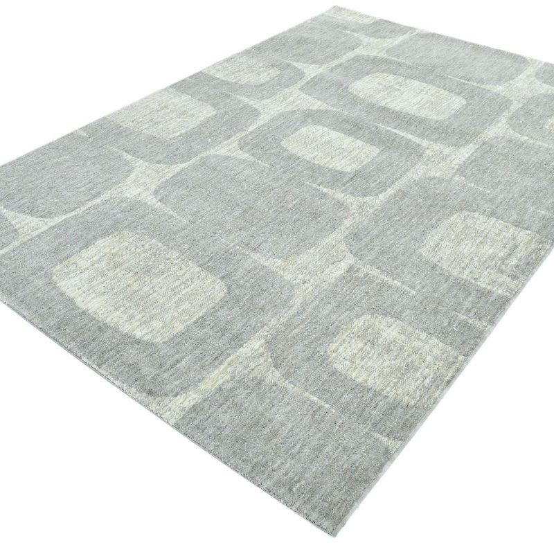 Wold Soft Geometric Modern Plush Washable Area Rug – Coda Collection, Rectangle 5'3" x 7'3"