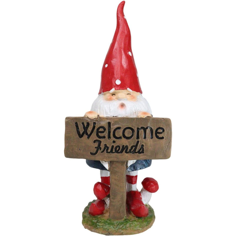 Figurine fantaisiste «Mr Gnome» par Toadstool Mushroom Welcome Friends