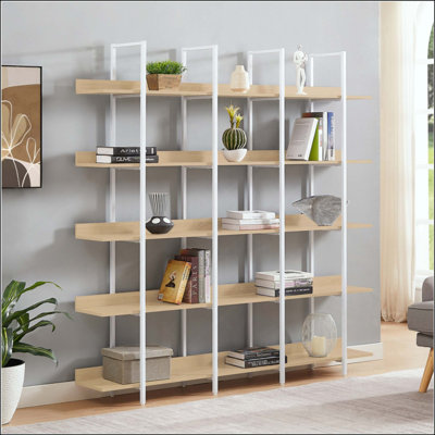 Bibliothèque à 5 niveaux avec bureau ouvert