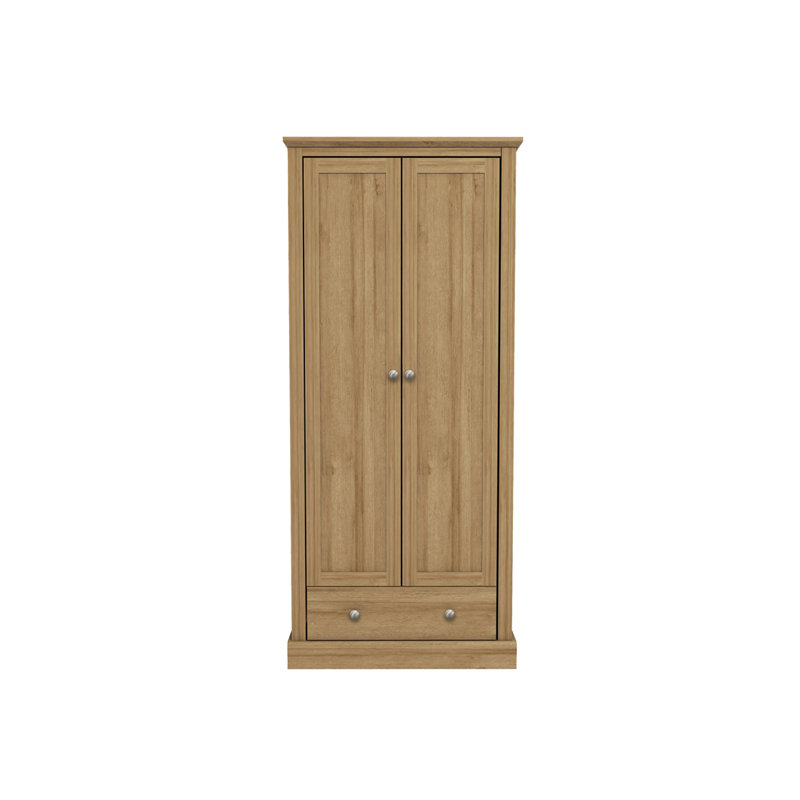 Baltras 2 Door Manufactured Wood Wardrobe, Oak