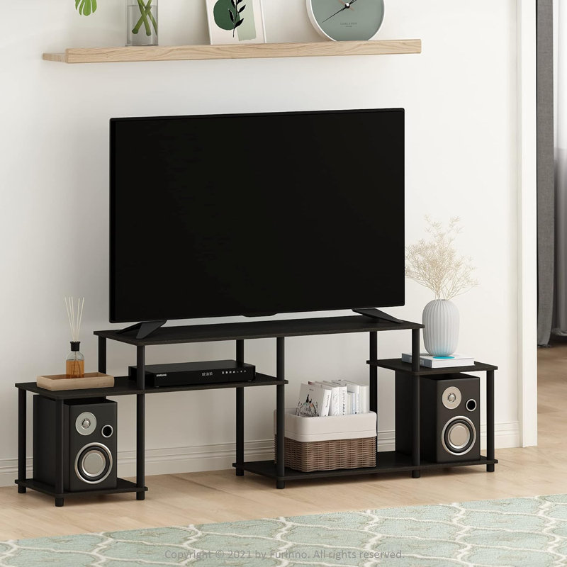  Meuble télé moderne espresso, Noir
