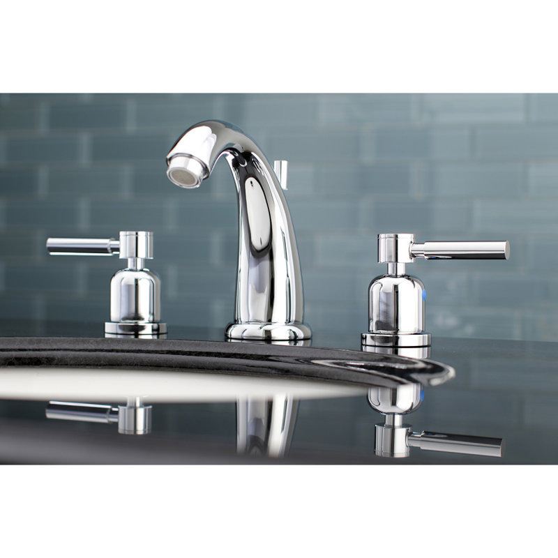Robinet de salle de bain espacé Kingston, Chrome poli