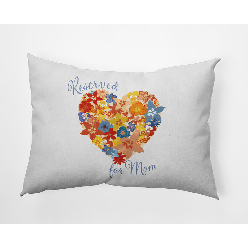 Reversible Throw Pillow, Blue/Orange/Yellow Floral