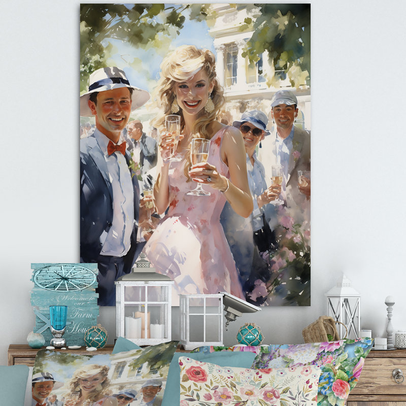 «Country Club Elegant Social Gathering III», reproduction sur toile, H 40 po x l 30 po x P 1,5 po