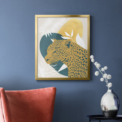 Toile encadrée de qualité supérieure Jungle Cat II - prête à être accrochée