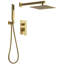  Système de douche à pluie haute pression 10 po, robinet de douche mural avec douchette-73468210