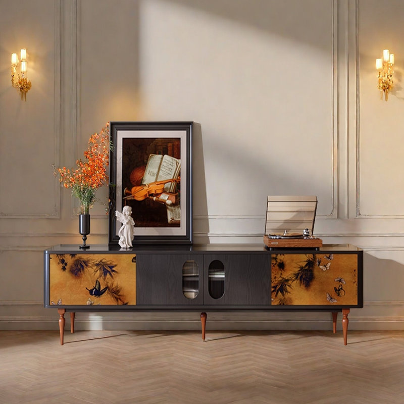 Meuble télé rétro et niche, H 20,47 po x L 70,86 po x l 15,66 po
