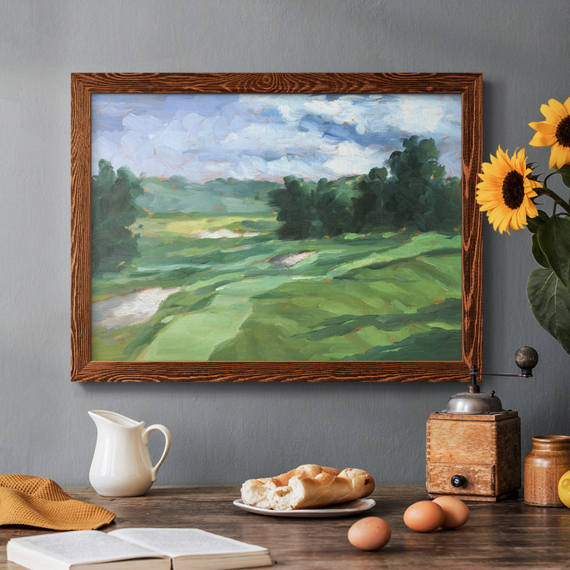 " Golf Course Study IV ", Maple, 22" H x 32" W x 1.5" D