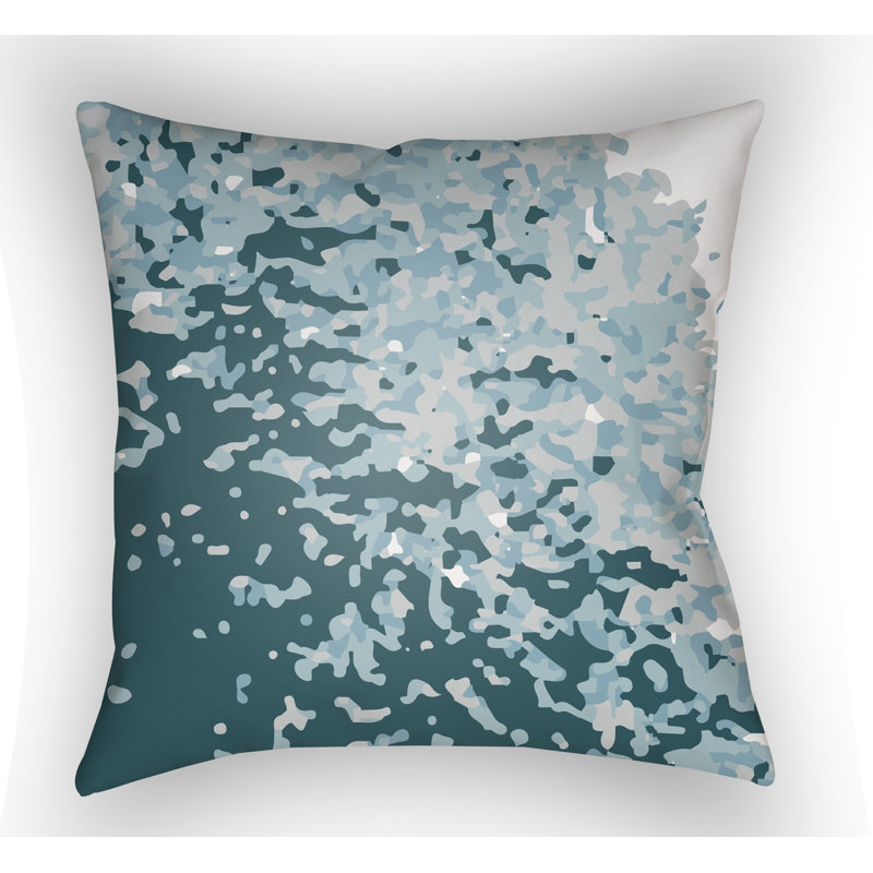 Textures Sky Indoor/Outdoor Throw Pillow, Teal, 20" H x 20" W x 4" D