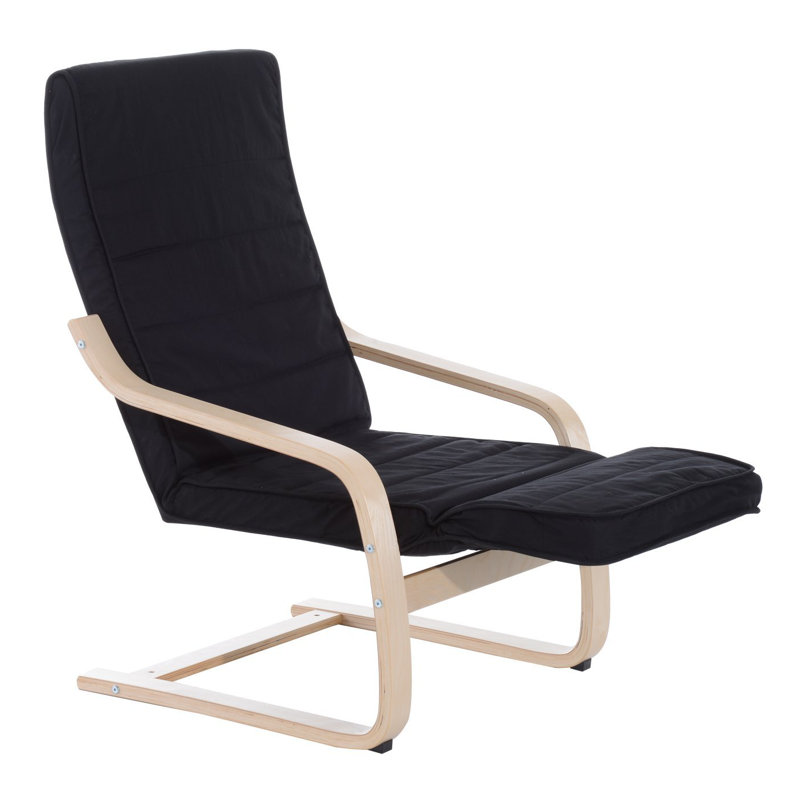 Carvey Upholstered Accent Chair, Black