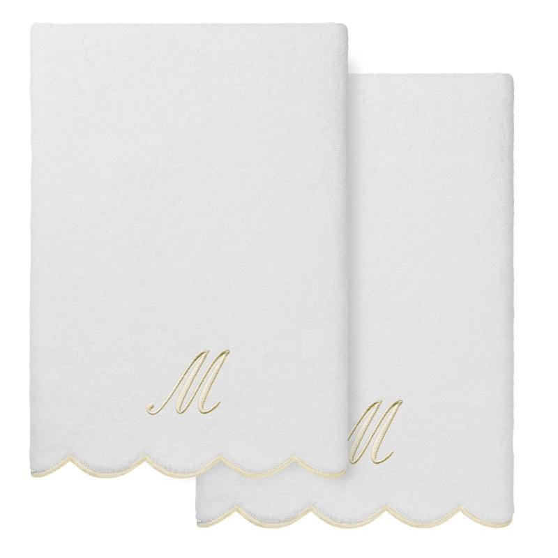  Ensemble de serviettes de bain personnalisables 100% coton turque ADORNIA 2PC, M, Serviette de bain - paquet de 2