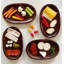 4 plateaux de service individuels