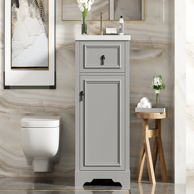 20-Inch Bathroom Vanity with Ceramic Sink, Soft Close Door, Adjustable Shelf