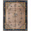 Antique Peking Room Size Wool Brown Earth Tone Rug