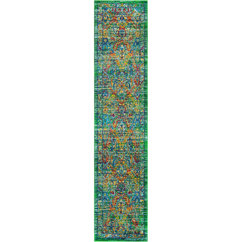 Mylasha Oriental Indoor Rug, Runner 2'7"x12'