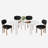 Oval Double Pedestal Kitchen Table Sets-772132276-777968140