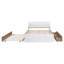 Structure de lit double moderne avec lit gigogne simple et 2 tiroirs-106845164