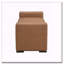 Repose-pieds durable en similicuir brun