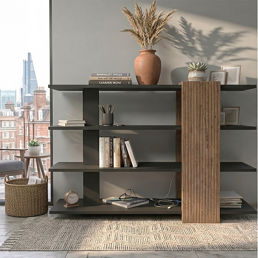 75cm H x 120cm W Particle Board / Chipboard Bookcase