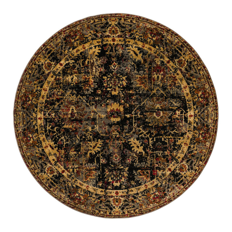 Alameda Abstract Indoor Rug, Round 5'3"
