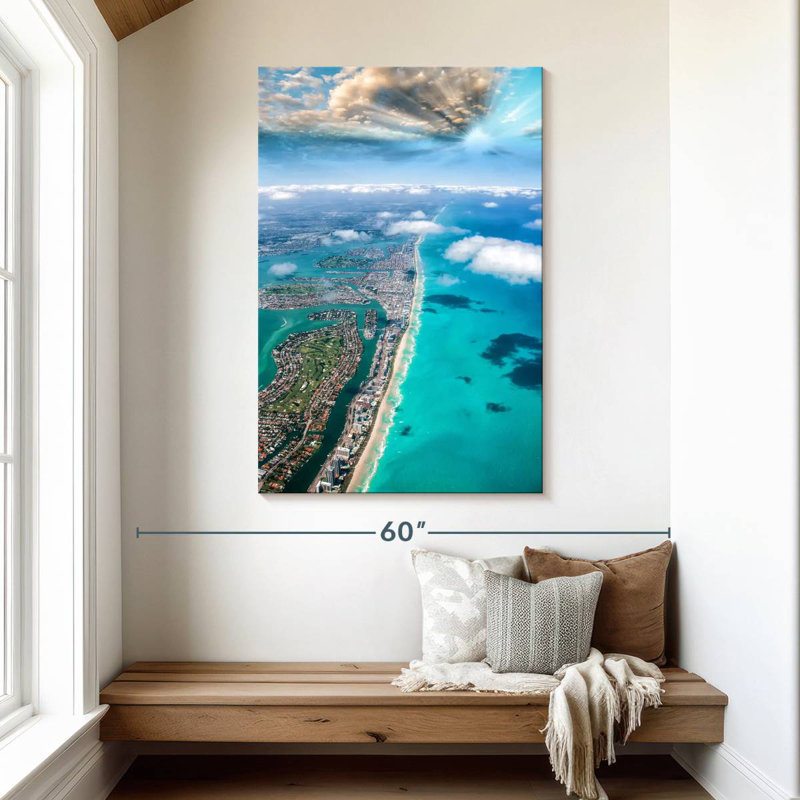 Aime, vue aérienne, Miami Beach, H 48 po x l 32 po