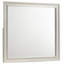 Miroir rectangulaire contemporain Frederica White, 104 cm (L) x 91 cm (H), encadré de bois