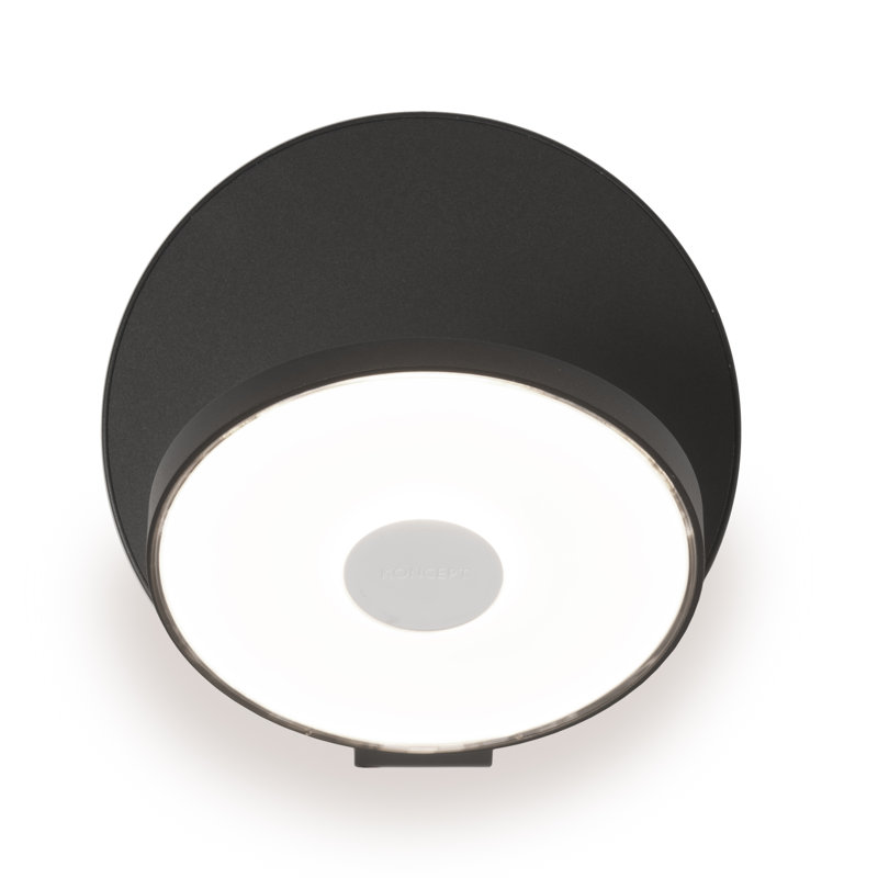 Gravy LED Flush Mounted Sconce, Metallic Black