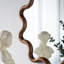 Miroir d'appoint en bois avec cadre unique
