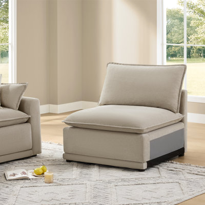 Cloud Oversized Armless Chair by Latitude Run