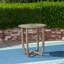Table d'extérieur circulaire en bois 27,5 po