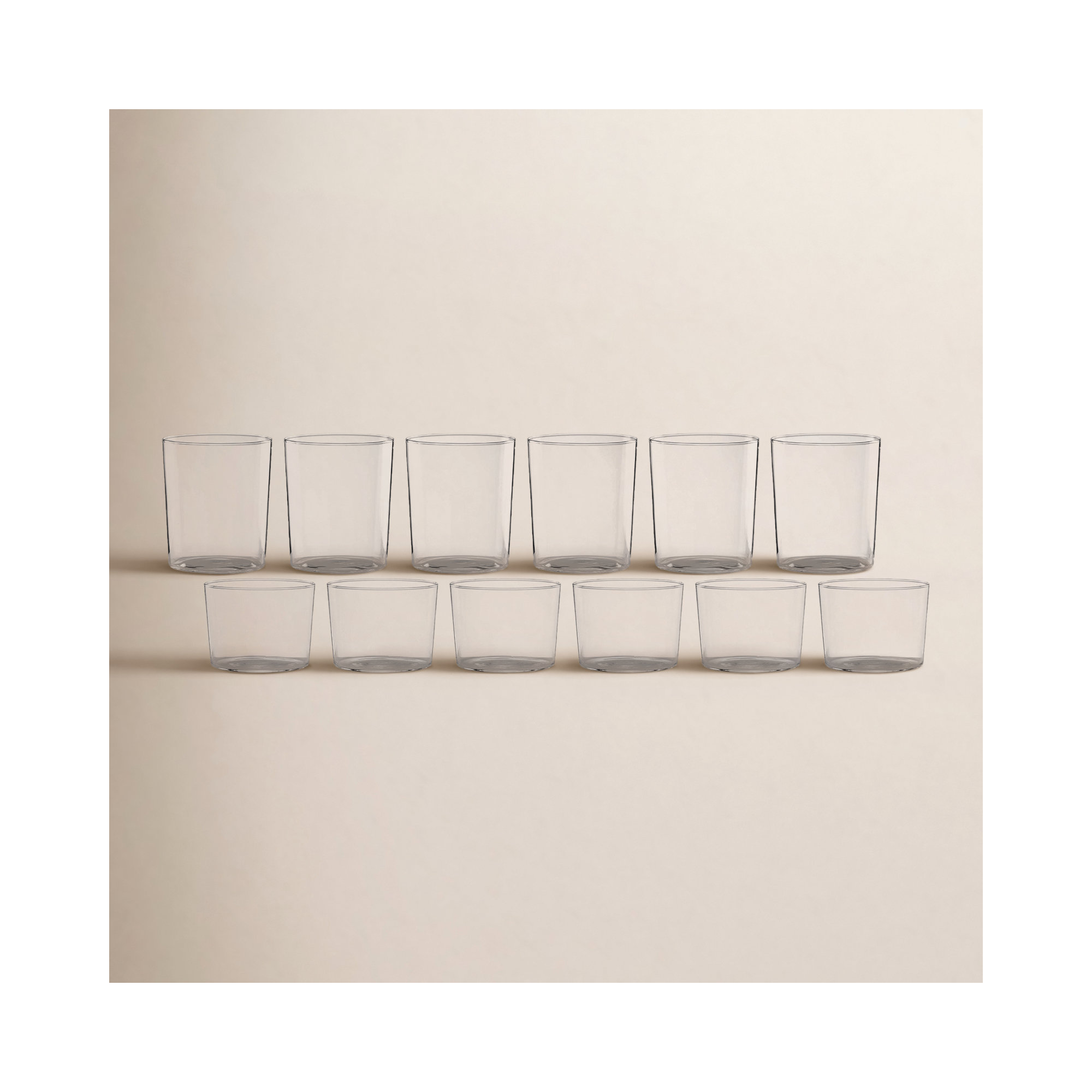 Entertain 365 Stackables Short & Tall Glasses, Clear