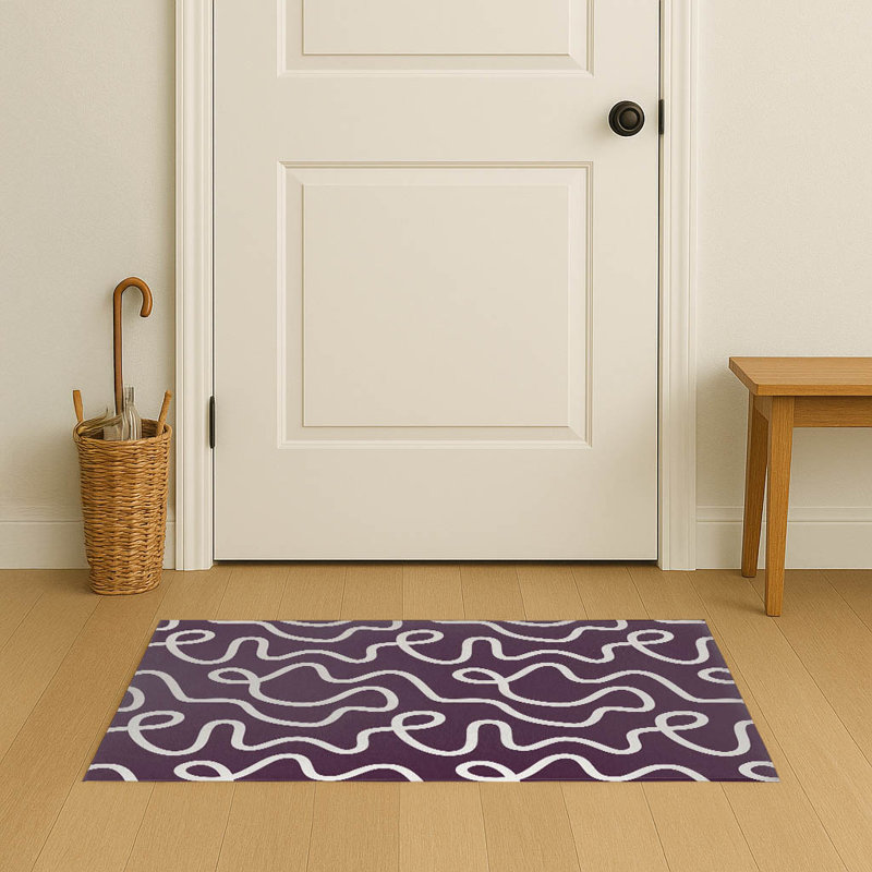 Paillasson Squig, Aubergine, L 60 po x L 84 po