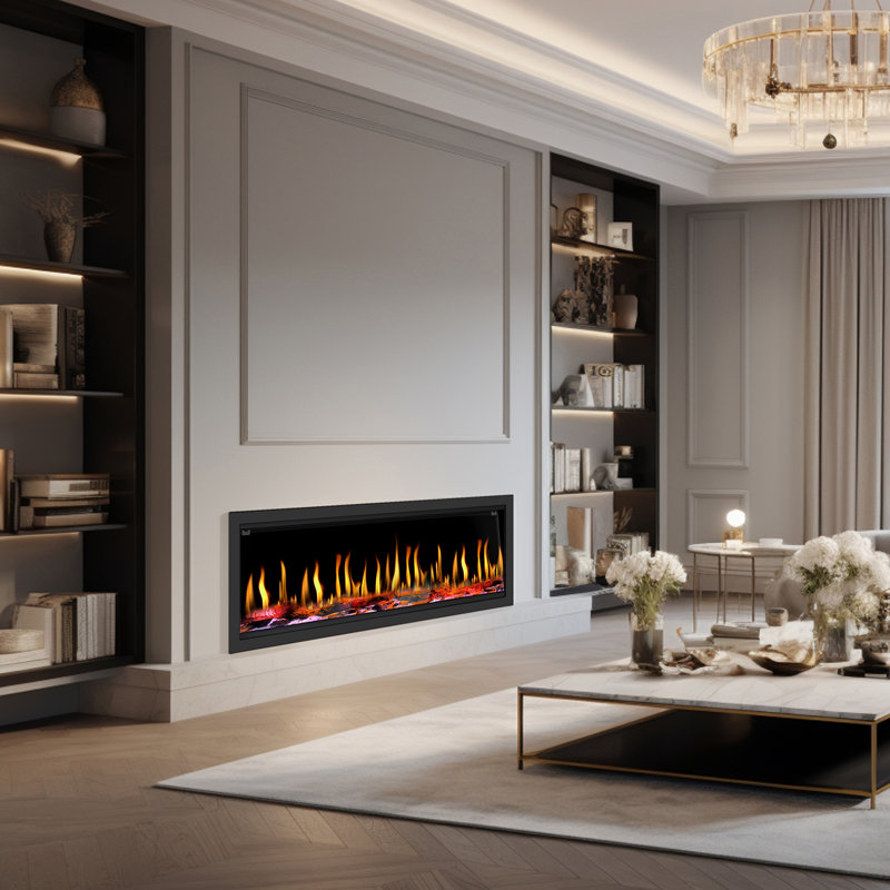 Tempo Series 63" Electric Fireplace, 20.25" H x 51.63" W x 6.5" D