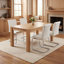 Ensemble de 4 chaises de salle à manger modernes, cuir blanc Pu, chaises de restaurant-129885087-129885088