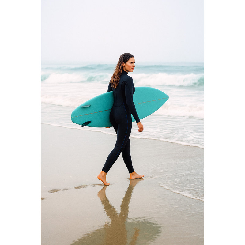 «Ocean Muse - Surfer Girl by the Shore», reproduction sur toile