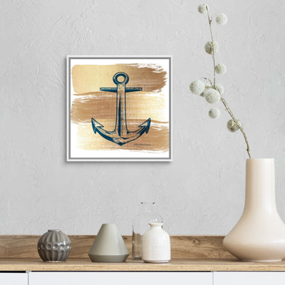Ancre or brossé-impression sur toile