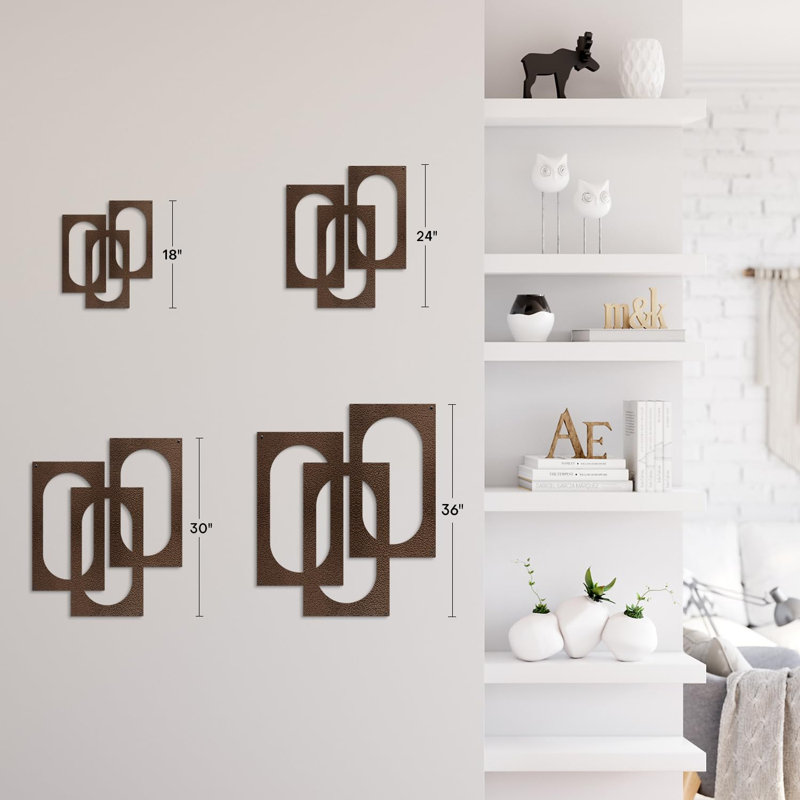 Wall Decor Metal, 30" H x 20" W x 0.05" D, Bronze