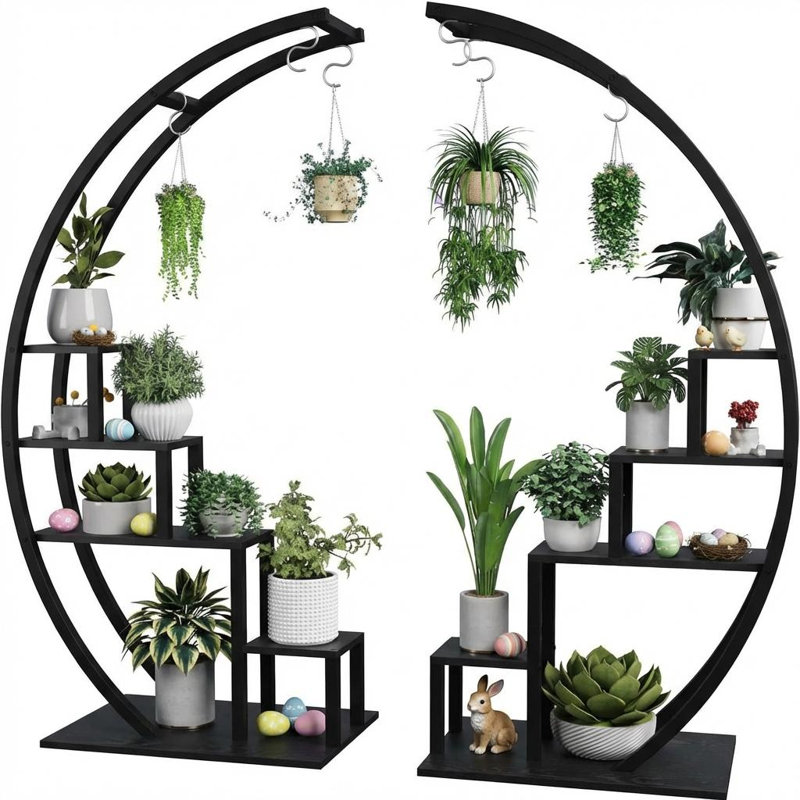 Iron Plant Stand 5 Tier Set of 2
