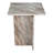 Cecil Modern 18.5" Square Natural Marble End Table with Cross Base, Glossy Gray and Beige Solid Stone Accent Side Table for Living Room-327211734