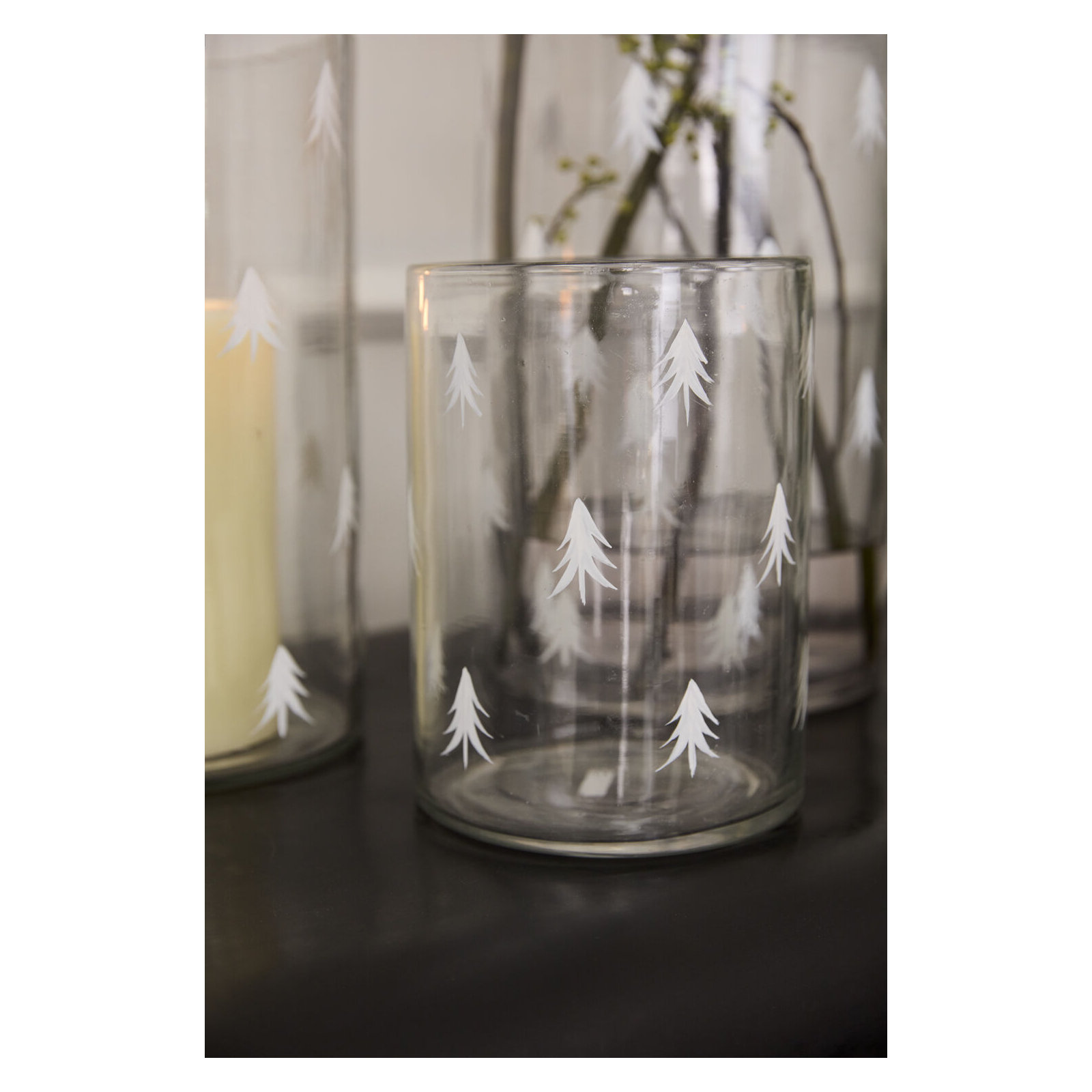 Ovelia 10" Glass Tabletop Votive Holder, 7" H x 5" W x 5" D