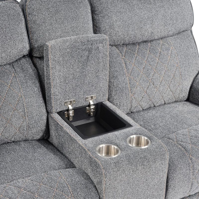 Ensemble de salon inclinable électrique en chenille 2 pièces 2 pièces, 2 pièces: chaise, causeuse