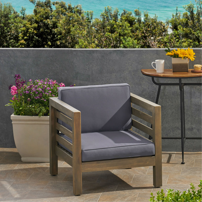 Fauteuil club Oana , Gris, Gris